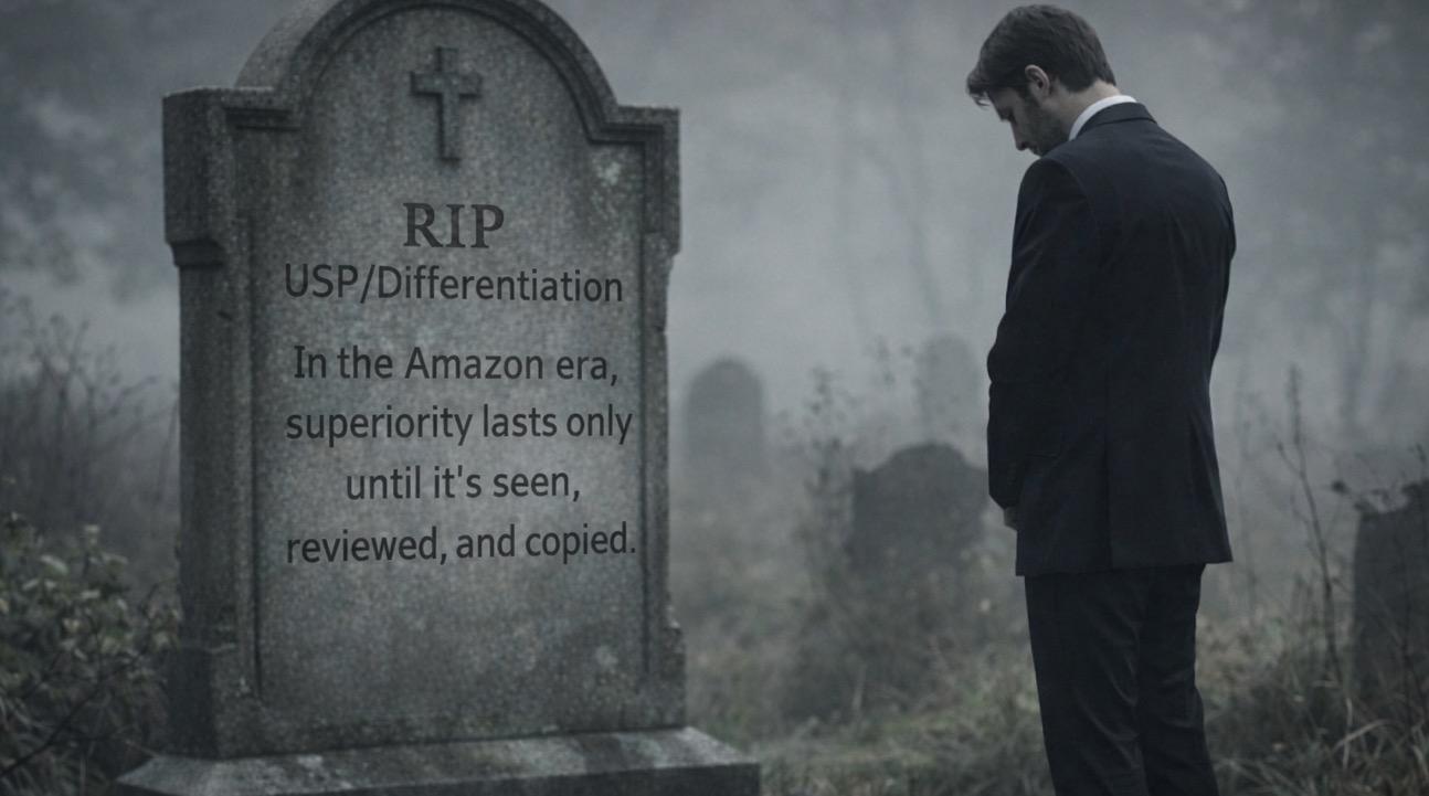 RIP USP/Differentiation — In the Amazon era, superiority lasts only until it's seen, reviewed, and copied.